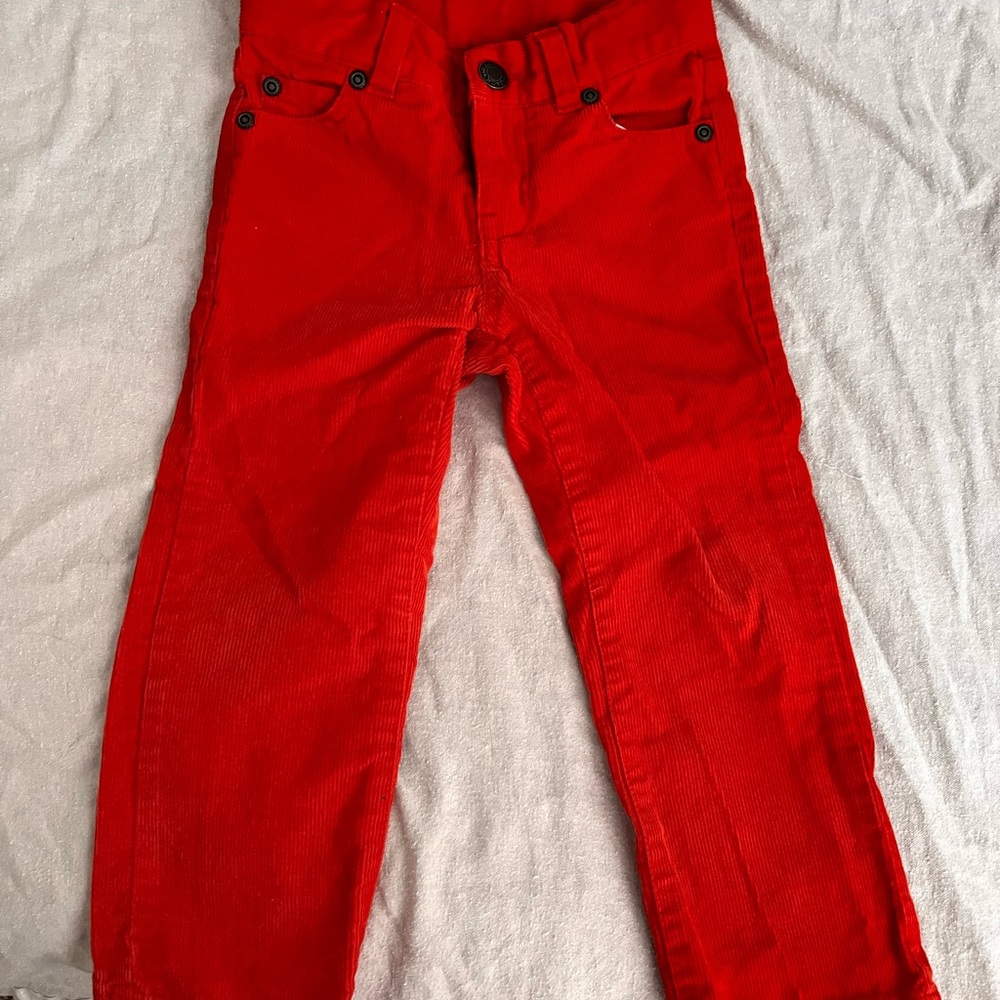 Janie and Jack Orange Corduroy Pants
